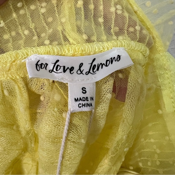ANTHROPOLOGIE For Love & Lemons Yellow Lace Maxi Dress size small - Picture 8 of 15